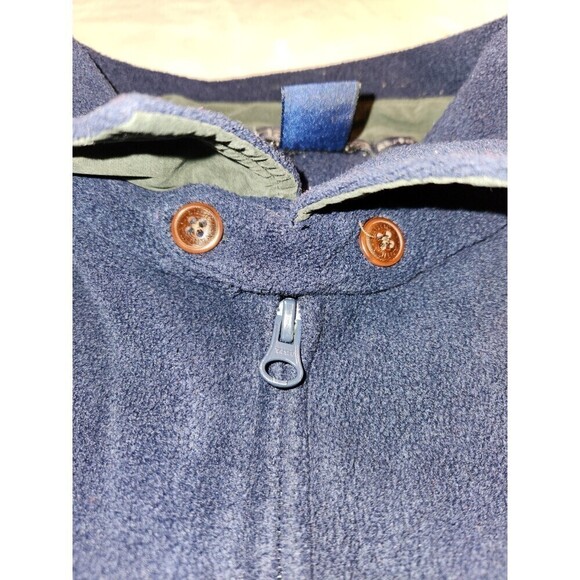 VINTAGE Nautica Nautech Navy Fleece Full Zip Jacket, XL - Picture 4 of 10